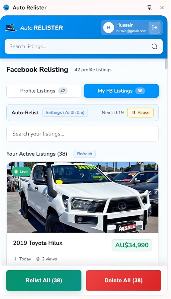 Auto Relister – Your Listing Management Solution