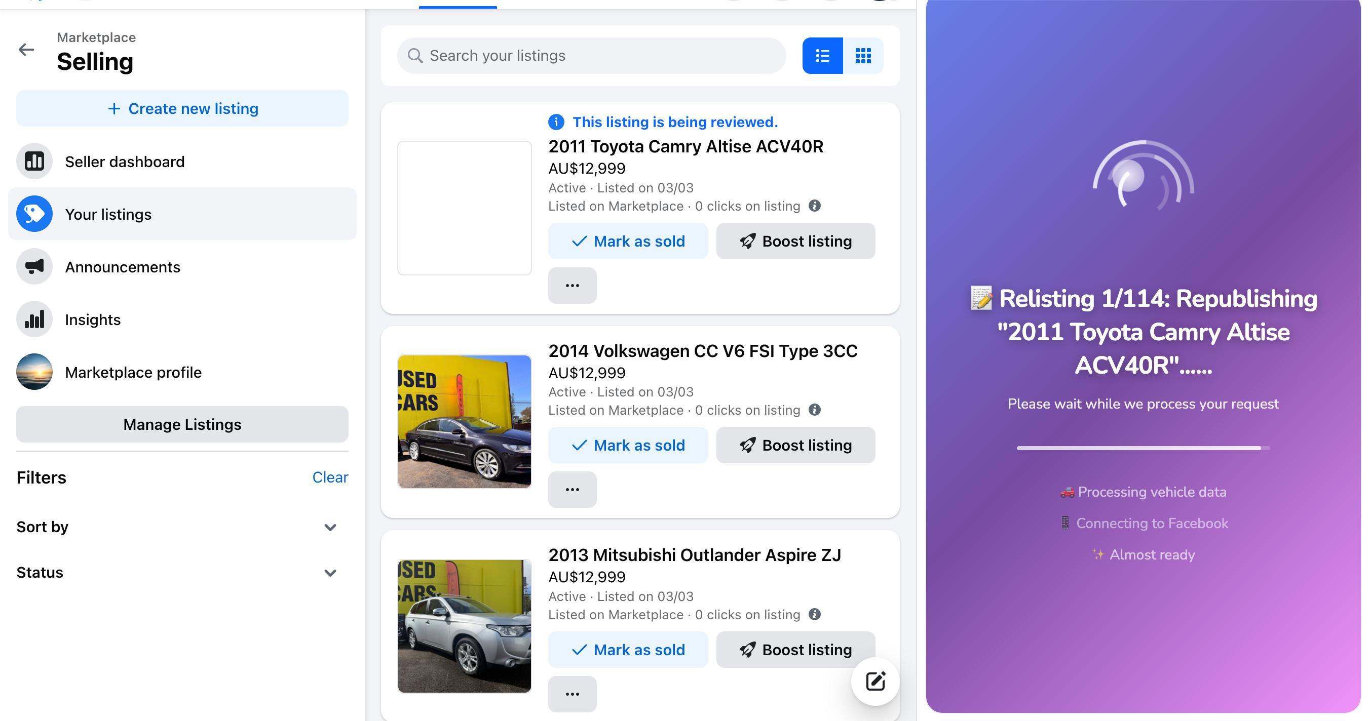 Auto Relister – Your Listing Management Solution